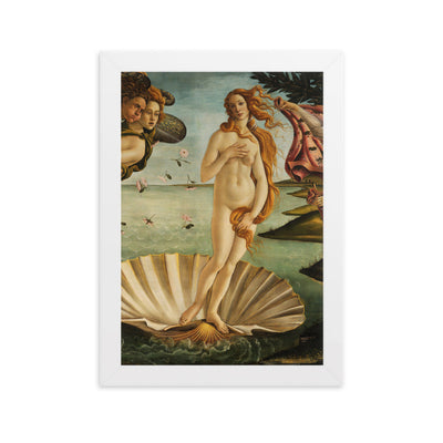 Birth of Venus, Botticelli - Poster im Rahmen Sandro Botticelli Weiß / 21×30 cm artlia