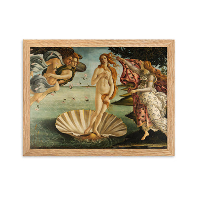 Birth of Venus, Sandro Botticelli - Poster im Rahmen Sandro Botticelli Oak / 30×40 cm artlia