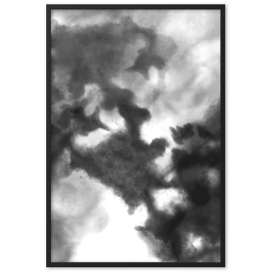 Black Watercolor - Poster im Rahmen artlia Schwarz / 61×91 cm artlia