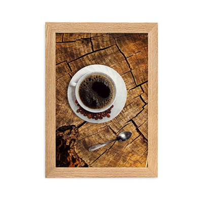 Café in nature - Poster im Rahmen Kuratoren von artlia Oak / 21×30 cm artlia