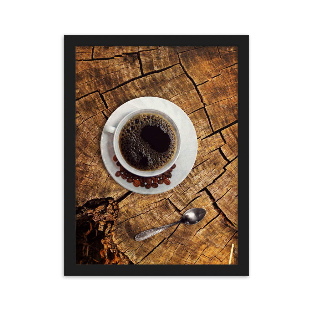 Café in nature - Poster im Rahmen Kuratoren von artlia Schwarz / 30×40 cm artlia