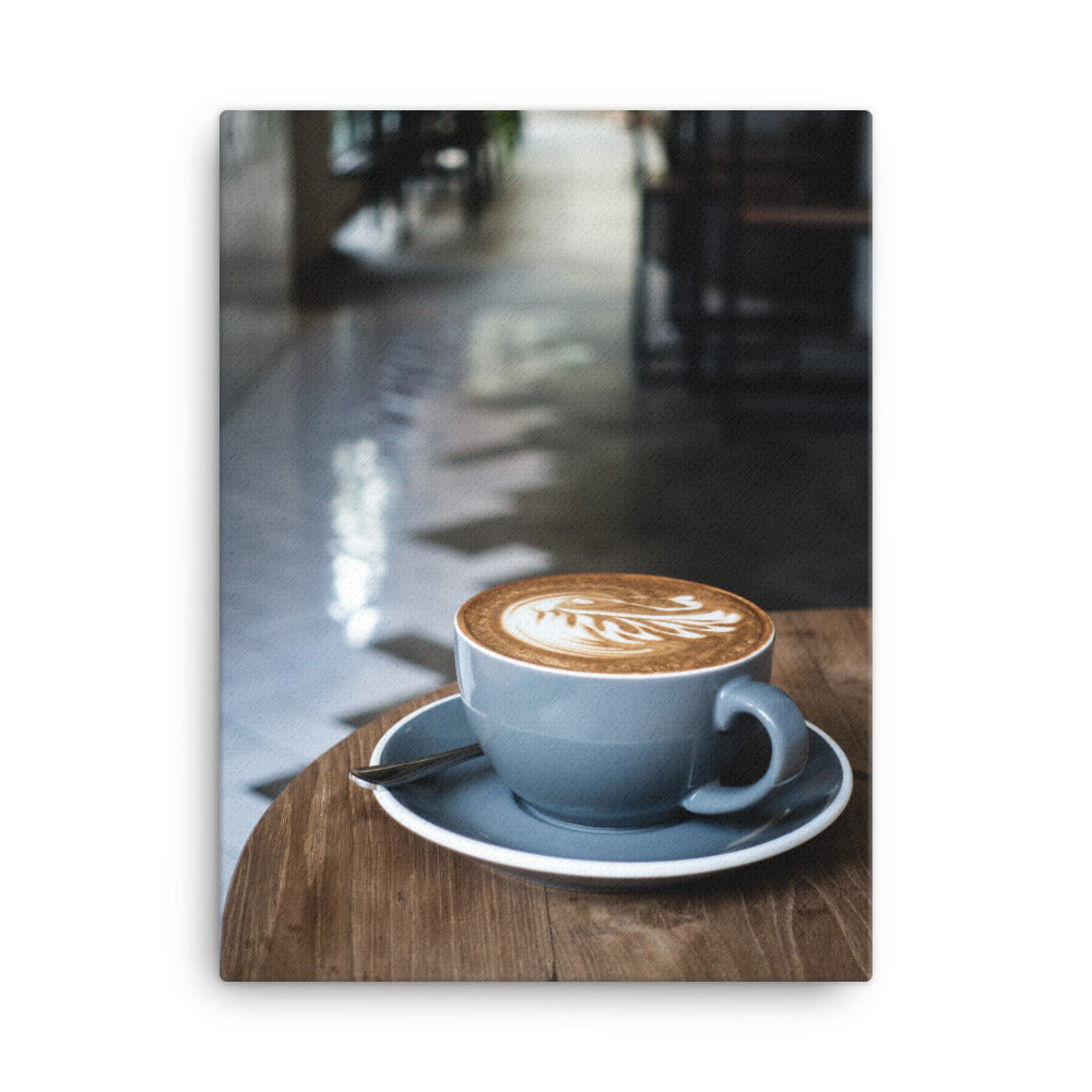 Cappuccino in Café - Leinwand Kuratoren von artlia 30x41 cm artlia