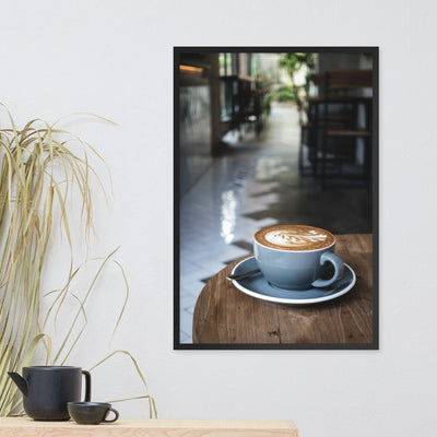 Cappuccino in Café - Poster im Rahmen Kuratoren von artlia artlia