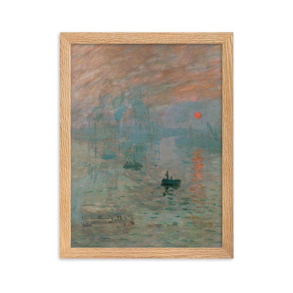 Claude Monet, Impression, Sonnenaufgang - Poster im Rahmen Claude Monet Oak / 30×40 cm artlia