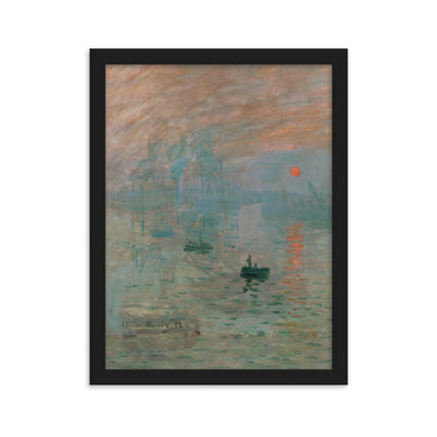 Claude Monet, Impression, Sonnenaufgang - Poster im Rahmen Claude Monet Schwarz / 30×40 cm artlia