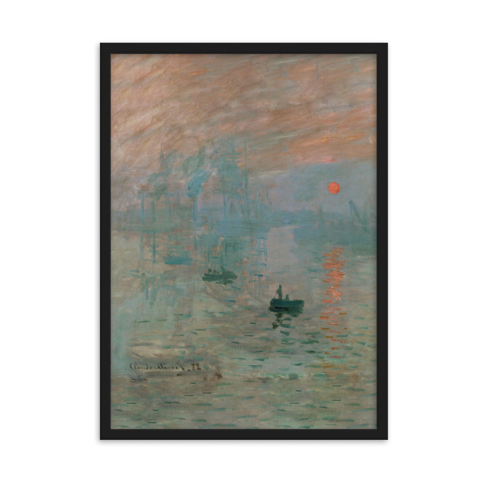 Claude Monet, Impression, Sonnenaufgang - Poster im Rahmen Claude Monet Schwarz / 50×70 cm artlia
