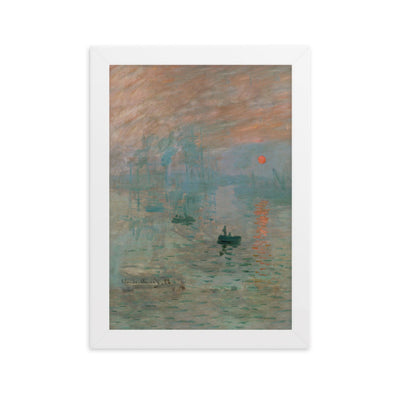 Claude Monet, Impression, Sonnenaufgang - Poster im Rahmen Claude Monet Weiß / 21×30 cm artlia