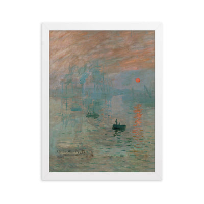 Claude Monet, Impression, Sonnenaufgang - Poster im Rahmen Claude Monet Weiß / 30×40 cm artlia