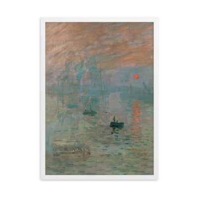 Claude Monet, Impression, Sonnenaufgang - Poster im Rahmen Claude Monet Weiß / 50×70 cm artlia