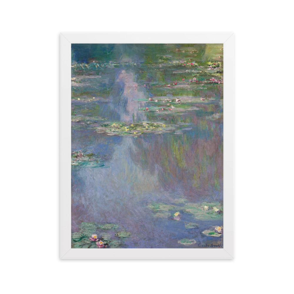 Claude Monet, Seerosen - Poster im Rahmen Claude Monet Weiß / 30×40 cm artlia
