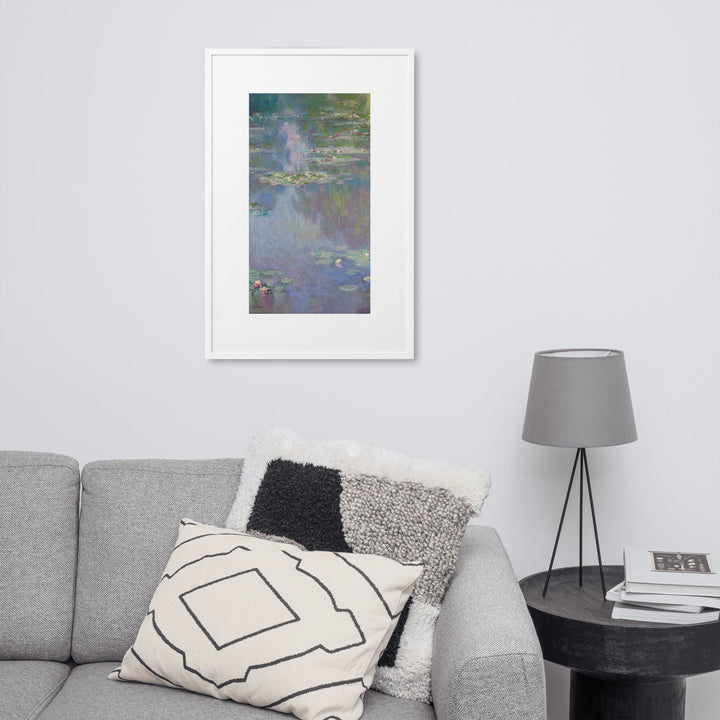Claude Monet, Seerosen - Poster im Rahmen mit Passepartout Claude Monet artlia