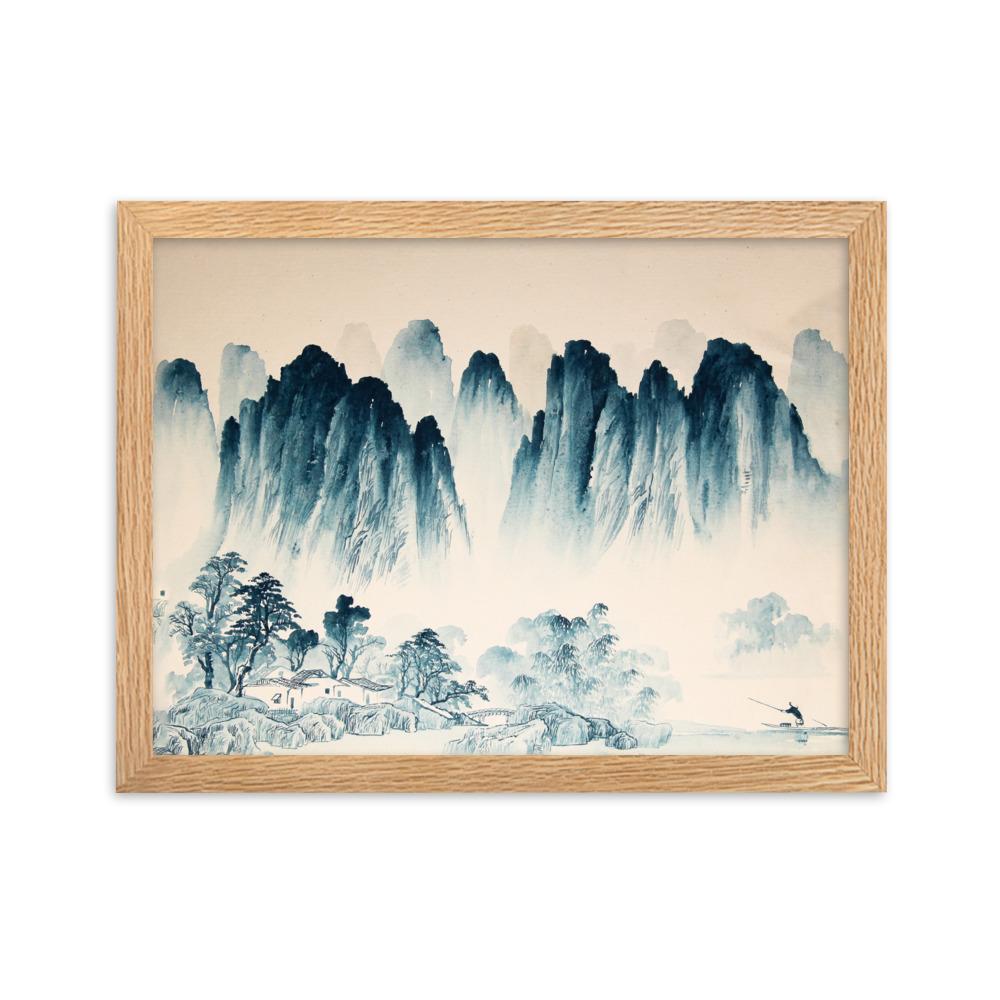 Die Berge Asiens - Poster im Rahmen Kuratoren von artlia Oak / 30×40 cm artlia