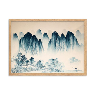 Die Berge Asiens - Poster im Rahmen Kuratoren von artlia Oak / 50×70 cm artlia