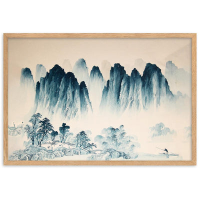 Die Berge Asiens - Poster im Rahmen Kuratoren von artlia Oak / 61×91 cm artlia