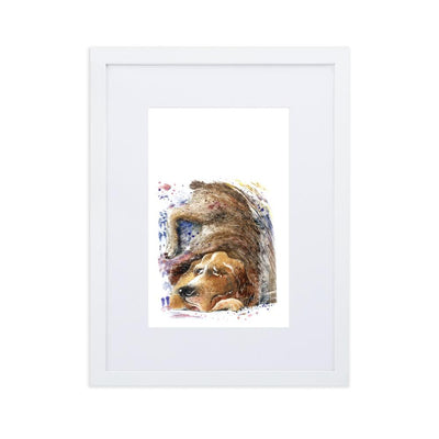 Dom Hund - Poster im Rahmen mit Passepartout Sergej Uchatsch weiß / 30×40 cm artlia