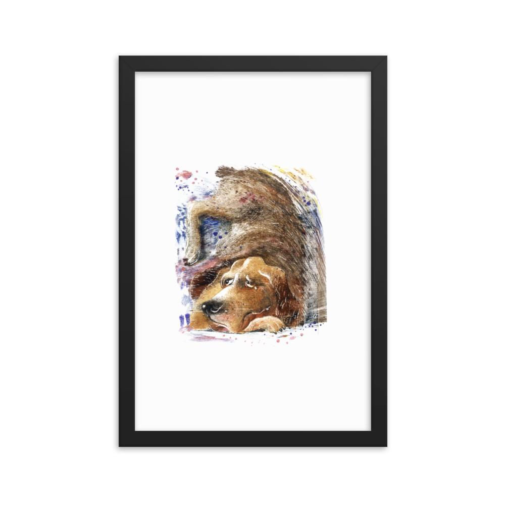 Dom Hund - Poster im Rahmen Sergej Uchatsch schwarz / 30x45 cm artlia