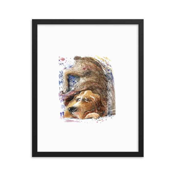 Dom Hund - Poster im Rahmen Sergej Uchatsch schwarz / 41x51 cm artlia