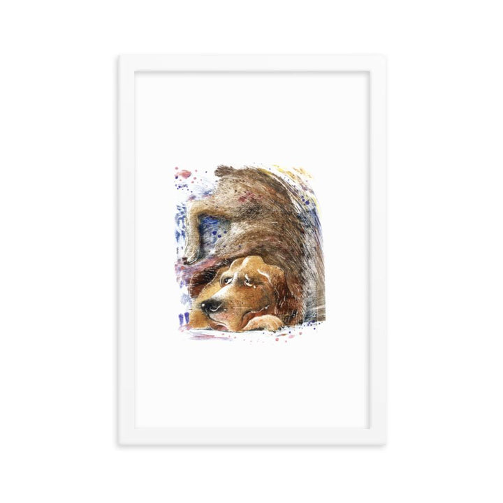 Dom Hund - Poster im Rahmen Sergej Uchatsch weiß / 30x45 cm artlia