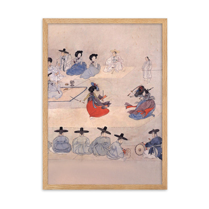 Double Sword Dance, Hyewon - Poster im Rahmen Hyewon Oak / 50×70 cm artlia
