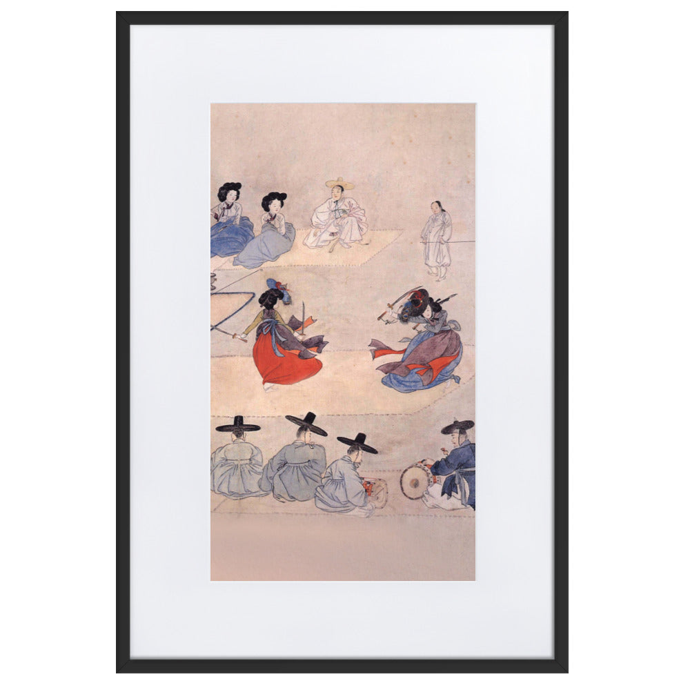Double Sword Dance, Hyewon - Poster im Rahmen mit Passepartout Hyewon Schwarz / 61×91 cm artlia