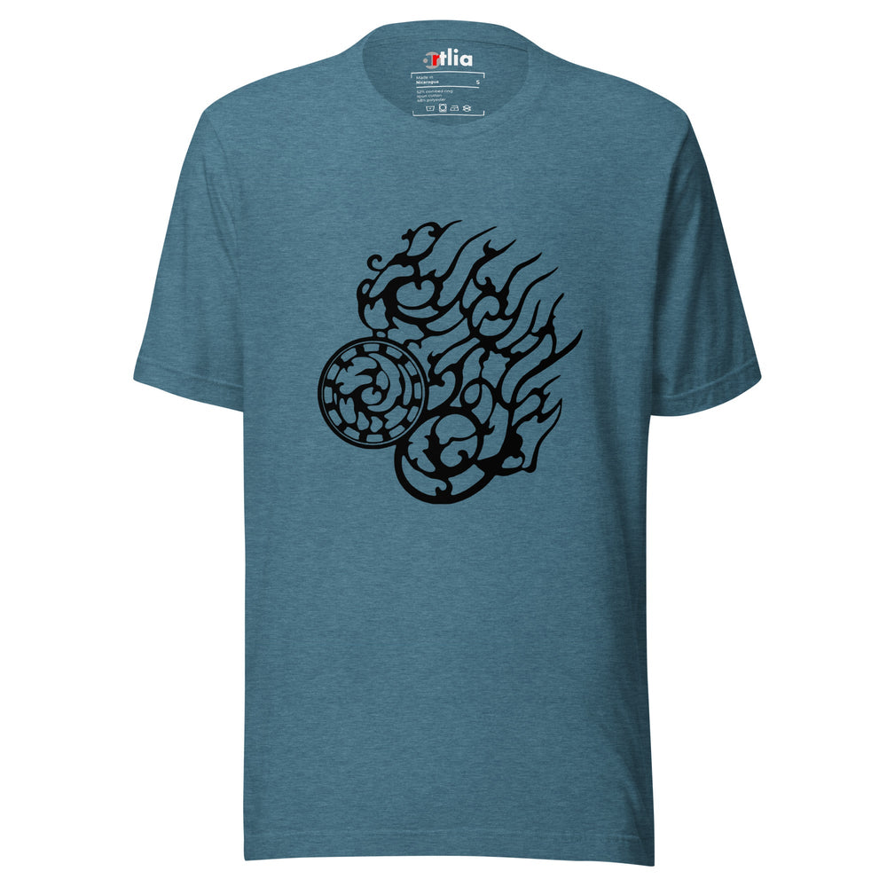 Dreibeinige Krähe Unisex-T-Shirt artlia Heather Tiefes Blaugrün / S artlia