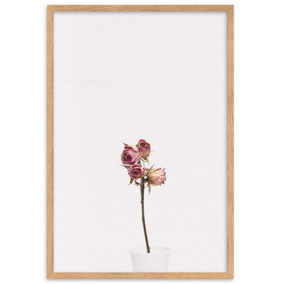 Dry Roses Trockenrosen - Poster im Rahmen artlia Oak / 61×91 cm artlia