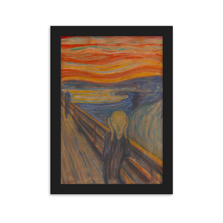 Edvard Munch, The Scream - Poster im Rahmen Edvard Munch Schwarz / 21×30 cm artlia