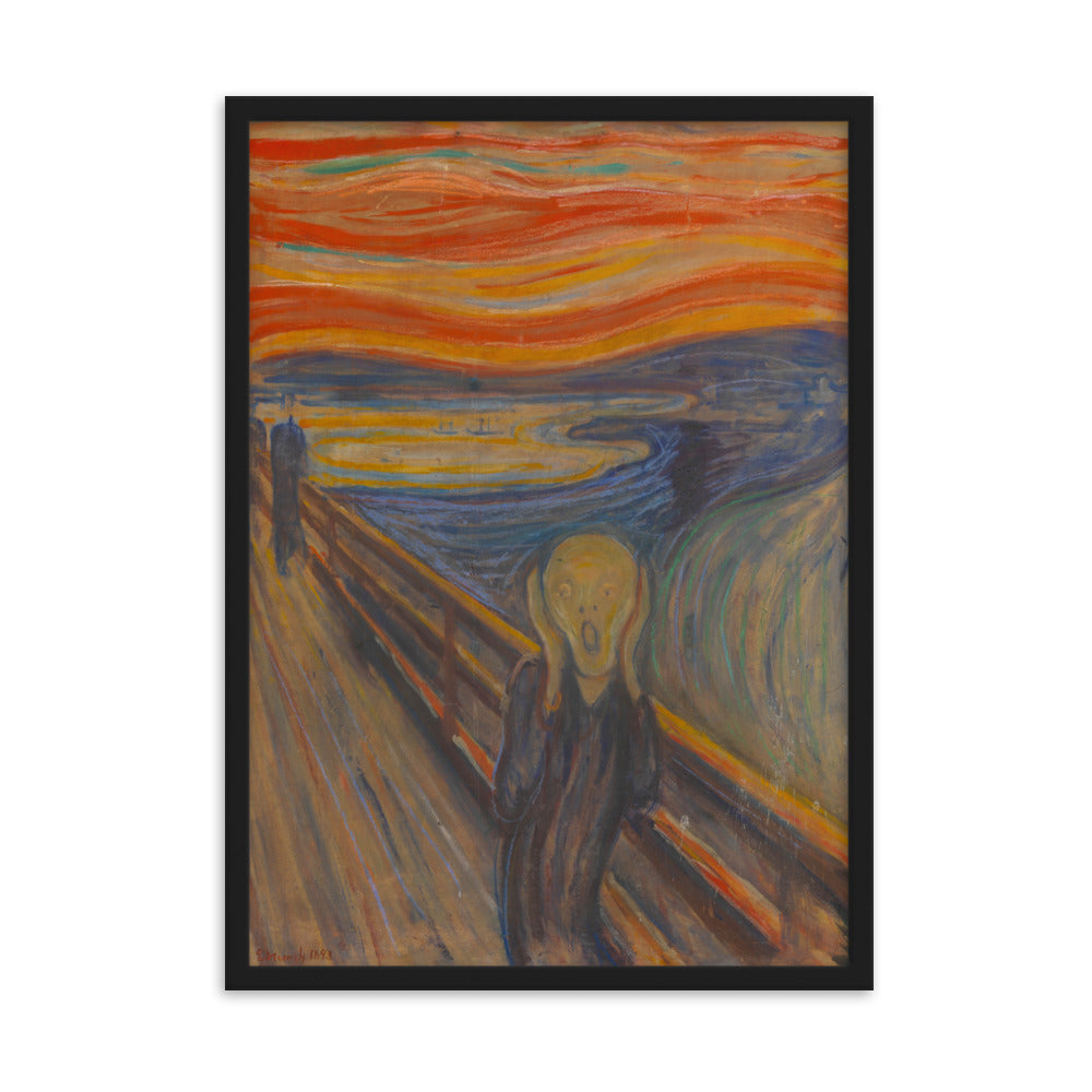 Edvard Munch, The Scream - Poster im Rahmen Edvard Munch Schwarz / 50×70 cm artlia