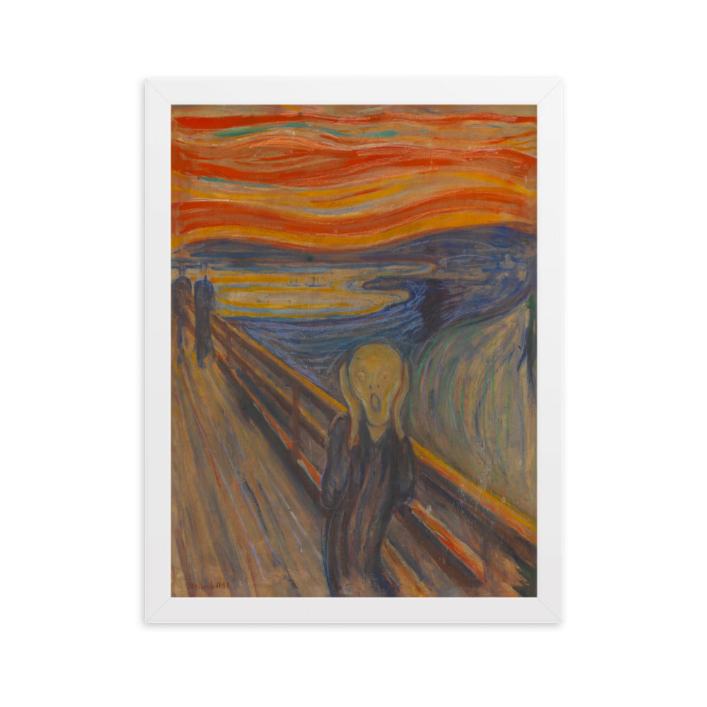 Edvard Munch, The Scream - Poster im Rahmen Edvard Munch Weiß / 30×40 cm artlia