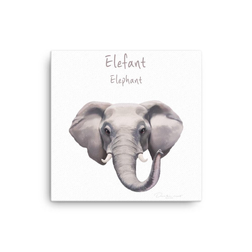 Elefant - Leinwand dear.bon.vivant 30x30 cm artlia