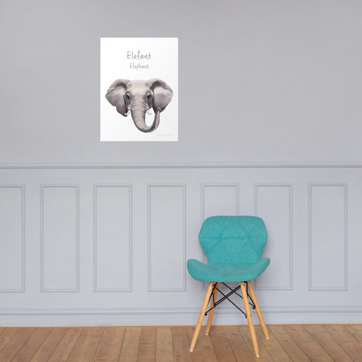 Elefant - Poster für Kinder dear.bon.vivant 46x61 cm artlia