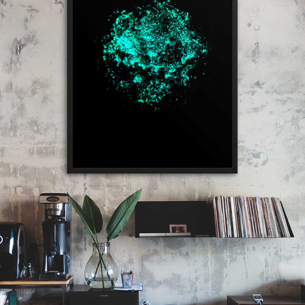 Emerald Planet - Poster im Rahmen Kuratoren von artlia artlia