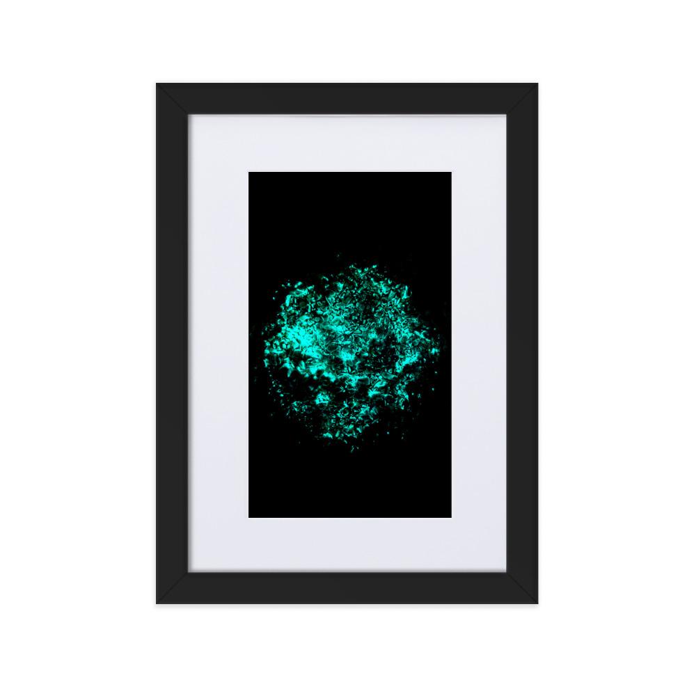 Emerald Planet - Poster im Rahmen mit Passepartout artlia Schwarz / 21×30 cm artlia