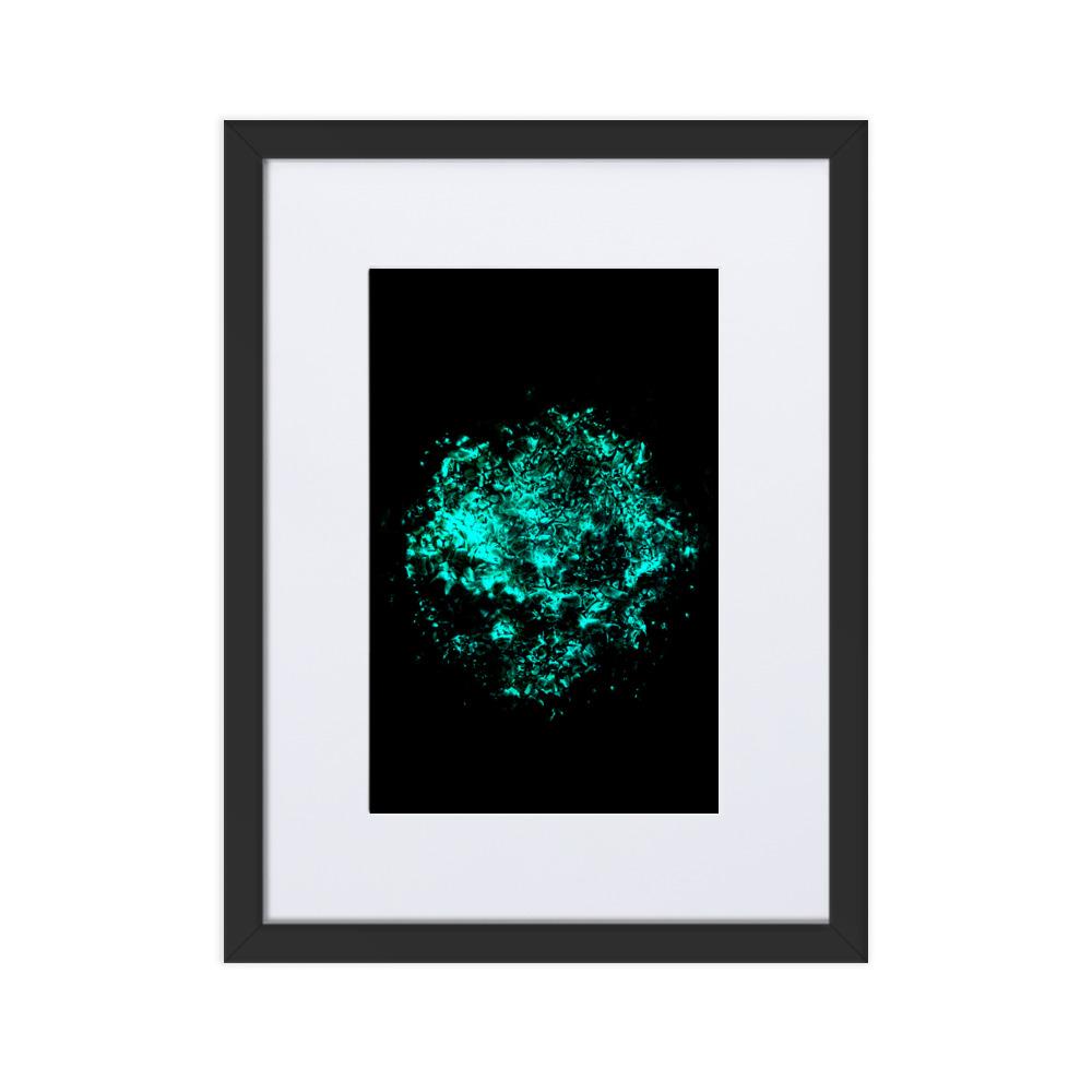 Emerald Planet - Poster im Rahmen mit Passepartout artlia Schwarz / 30×40 cm artlia