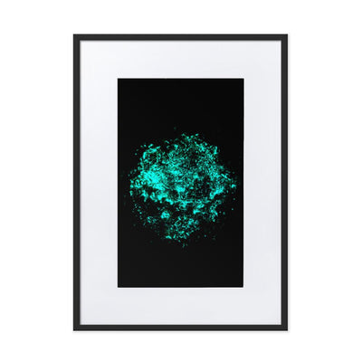 Emerald Planet - Poster im Rahmen mit Passepartout artlia Schwarz / 50×70 cm artlia