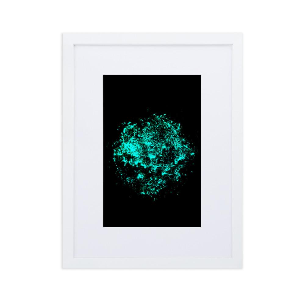 Emerald Planet - Poster im Rahmen mit Passepartout artlia Weiß / 30×40 cm artlia