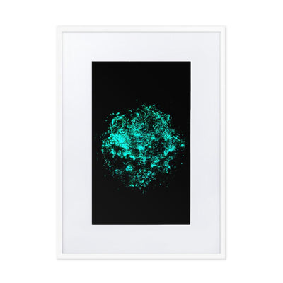 Emerald Planet - Poster im Rahmen mit Passepartout artlia Weiß / 50×70 cm artlia