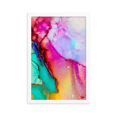 Farbenspiel - Poster im Rahmen Kuratoren von artlia weiß / 30x45 cm artlia