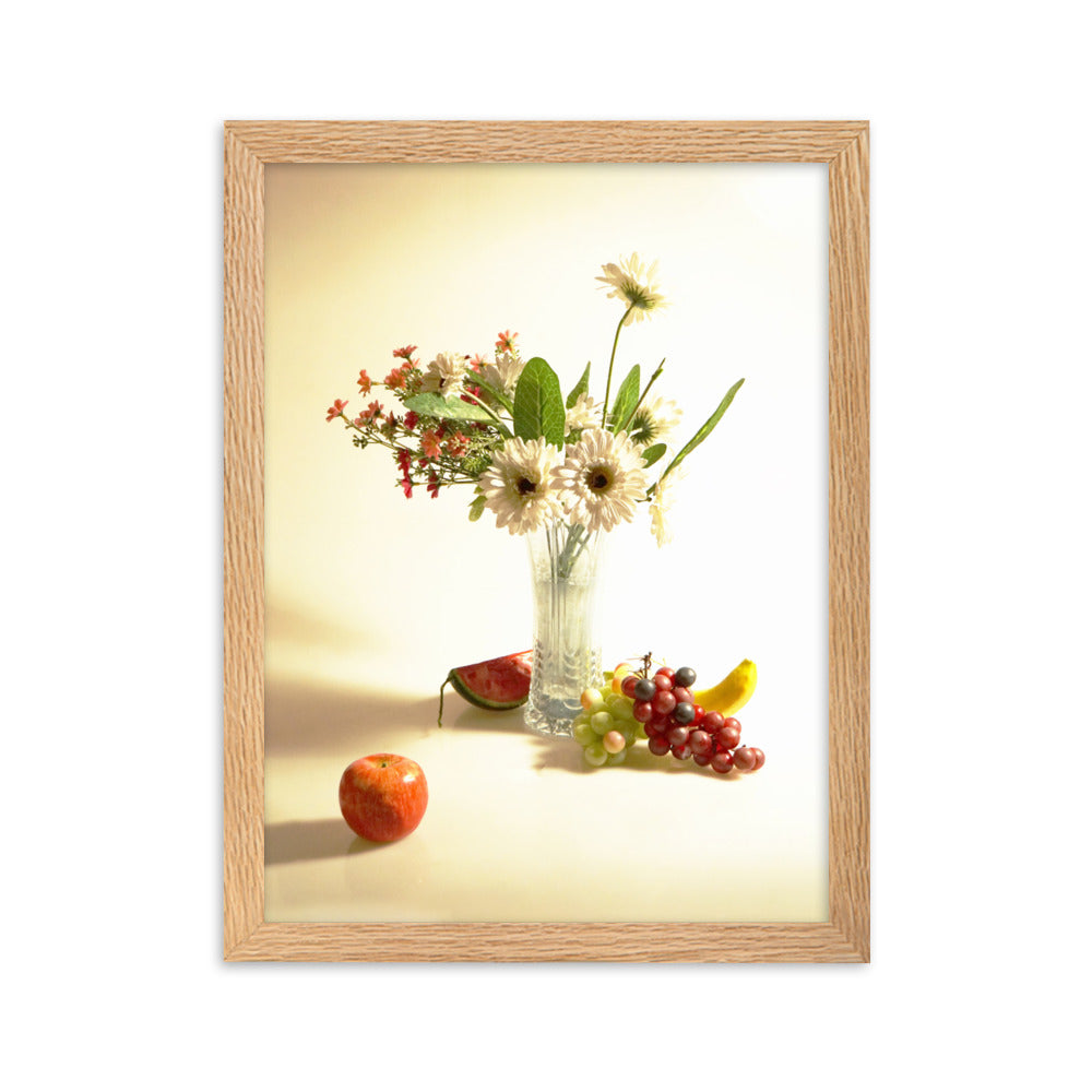 Flower Vase - Poster im Rahmen Kuratoren von artlia Oak / 30×40 cm artlia