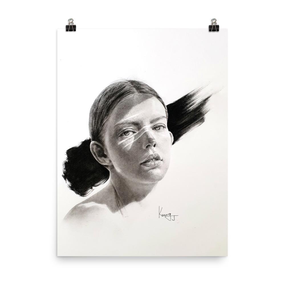 Frau im Licht - Poster Kwang Jae Lee 20x25 cm artlia