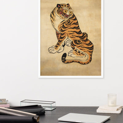 freundlicher Tiger - Poster im Rahmen Kuratoren von artlia artlia