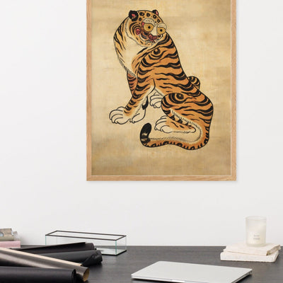 freundlicher Tiger - Poster im Rahmen Kuratoren von artlia artlia
