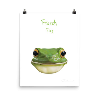 Frosch - Tier Poster für Kinder dear.bon.vivant 20x25 cm artlia
