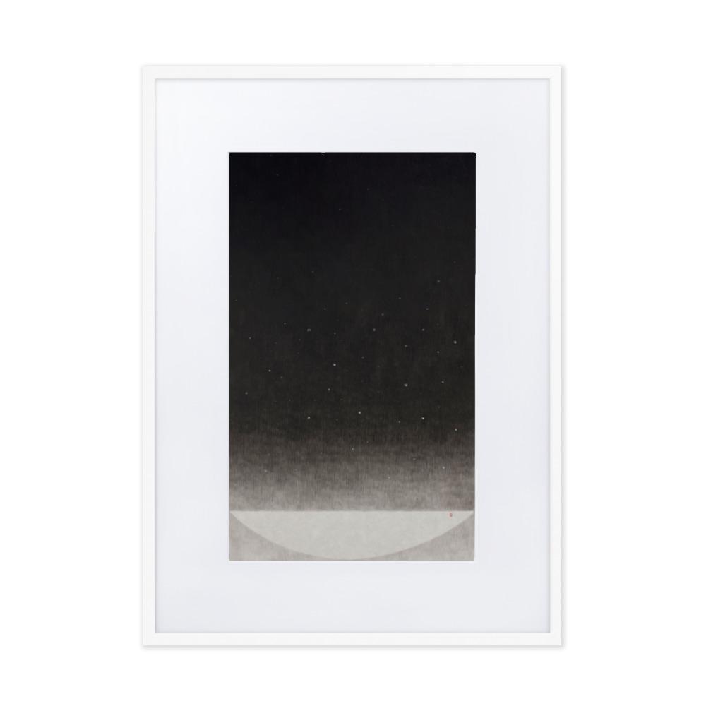 Fuellung mit Licht 14 - Poster im Rahmen mit Passepartout artlia Weiß / 50×70 cm artlia