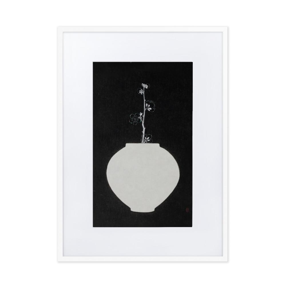 Füllung mit Licht 13 - Poster im Rahmen mit Passepartout Eunhee No Weiß / 50×70 cm artlia