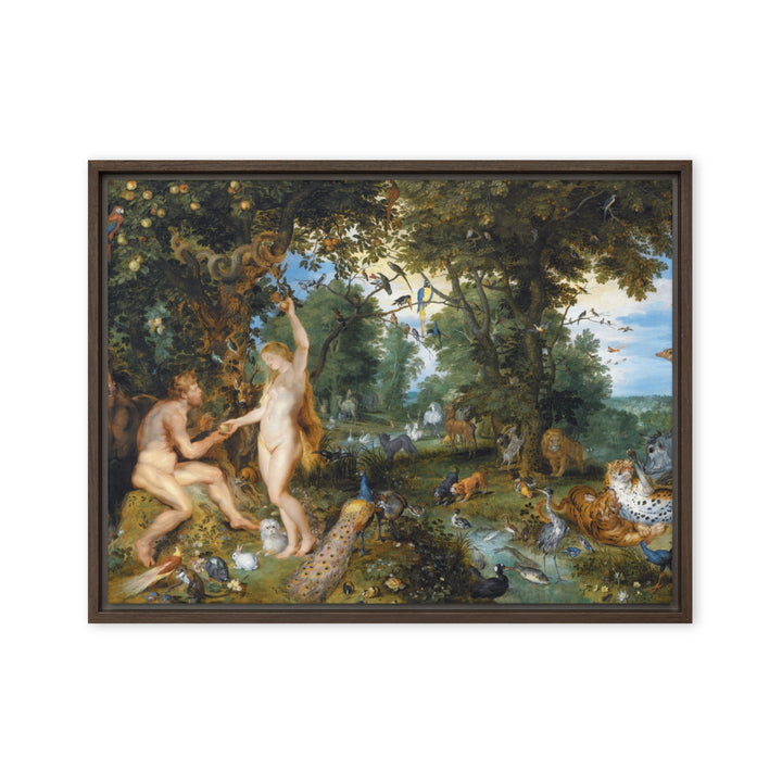 Garden of Eden - Leinwand Peter Paul Rubens 30x41 cm / dunkel braun artlia