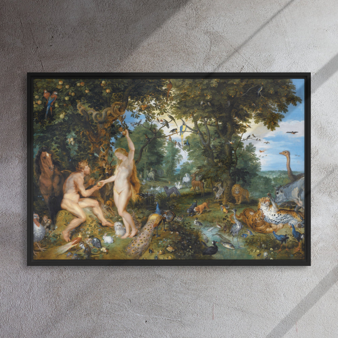 Garden of Eden - Leinwand Peter Paul Rubens 61x91 cm / schwarz artlia