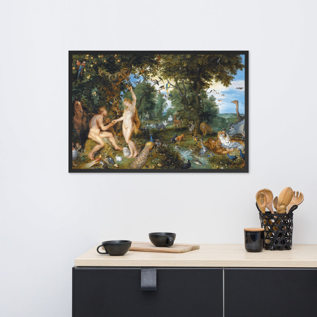 Garden of Eden - Poster im Rahmen Peter Paul Rubens artlia