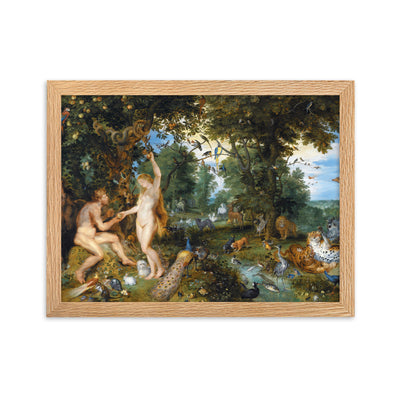 Garden of Eden - Poster im Rahmen Peter Paul Rubens Oak / 30×40 cm artlia