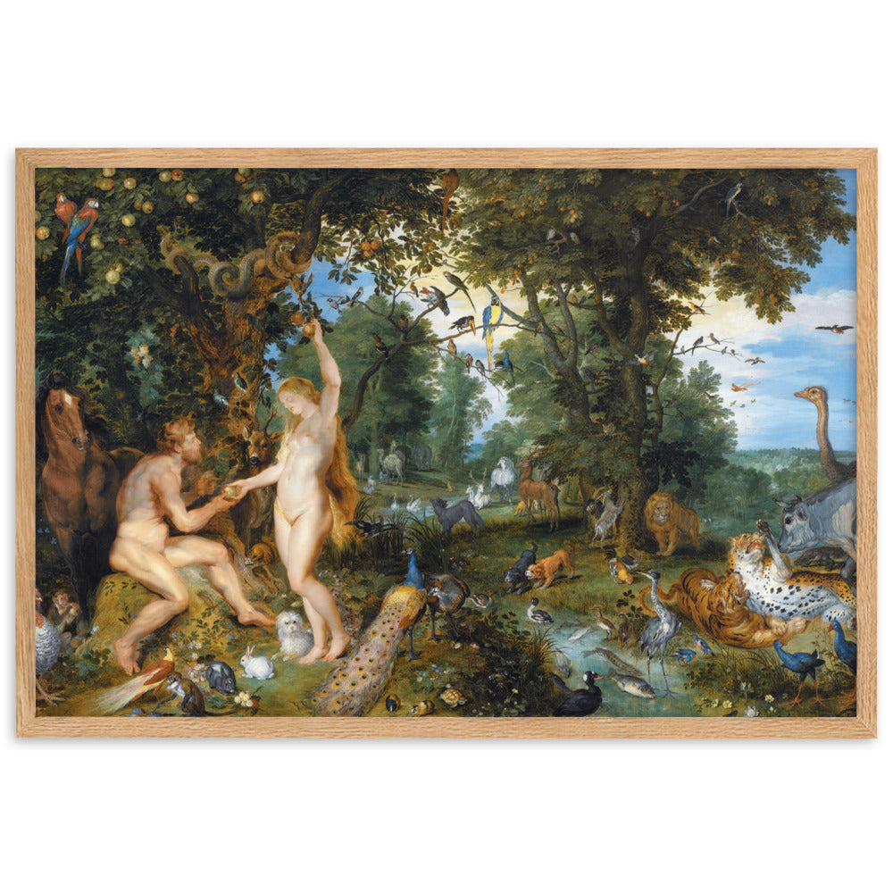 Garden of Eden - Poster im Rahmen Peter Paul Rubens Oak / 61×91 cm artlia
